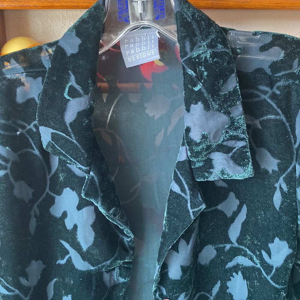 Vintage Rabbit Rabbit Rabbit Designs Button Down … - image 2